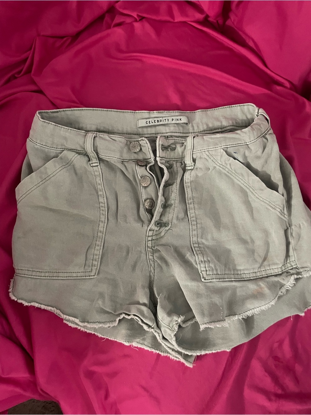 Green high waisted shorts
